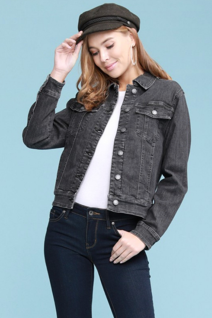 black blue jean jacket