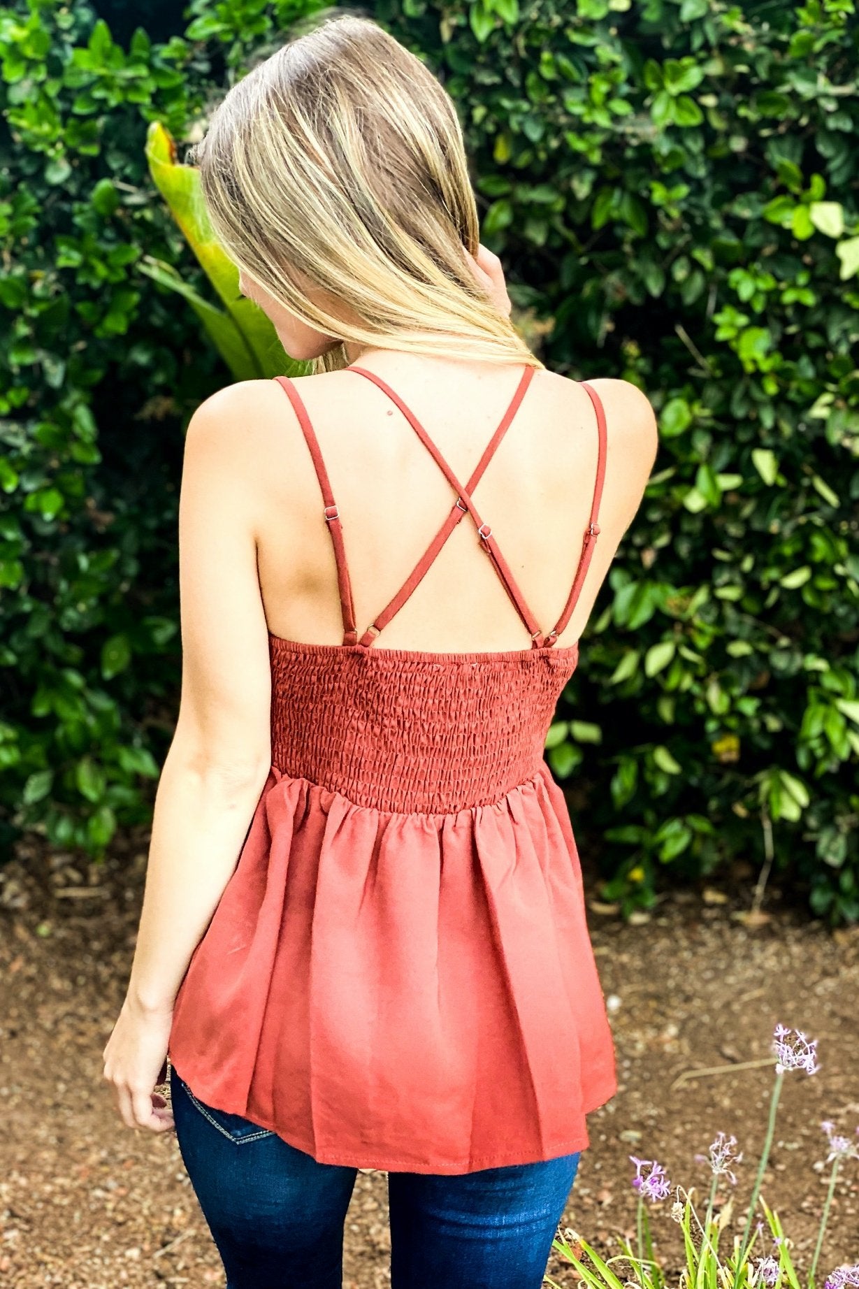 rust cami top