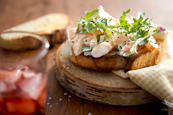 Shrimp Salad with Floral Mayo by Libbie Summers (photography by Chia Chong)