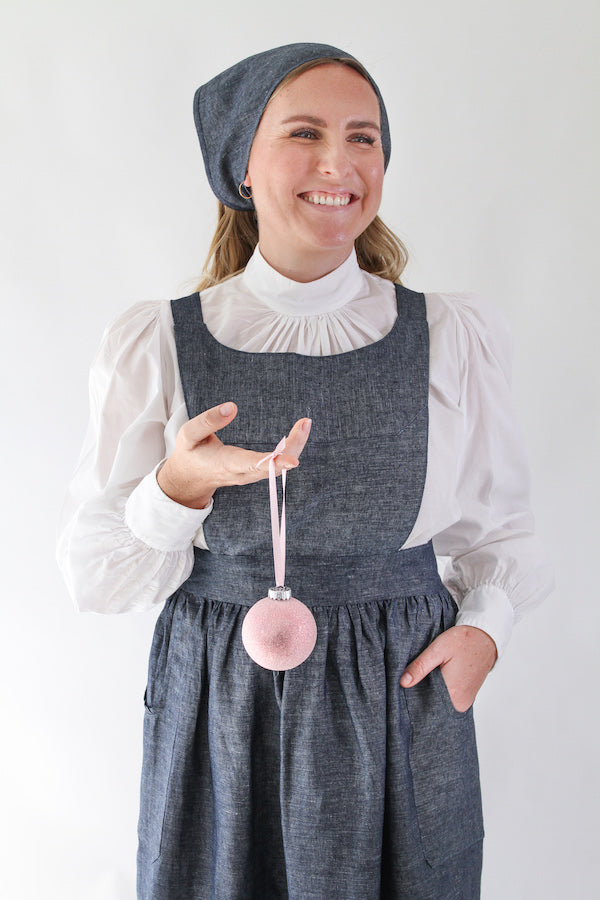 Linen Headscarf and Pinafore Apron from Libbie Summers label
