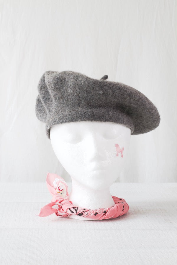 Grey Beret, French Beret, Libbie Summers label