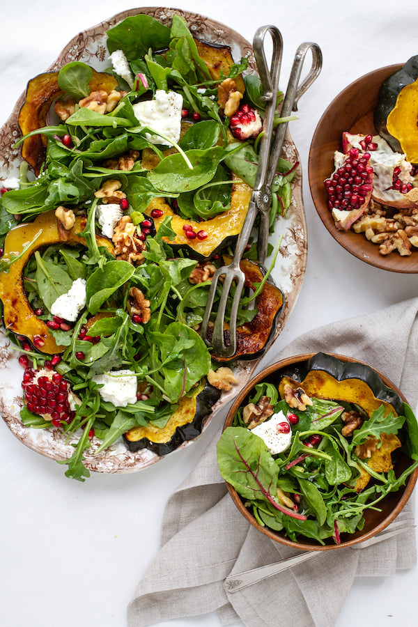 Honey Roasted Acorn Squash Salad, Holiday Sides, Thanksgiving Sides, Squash Salad, Libbie Summers Recipes