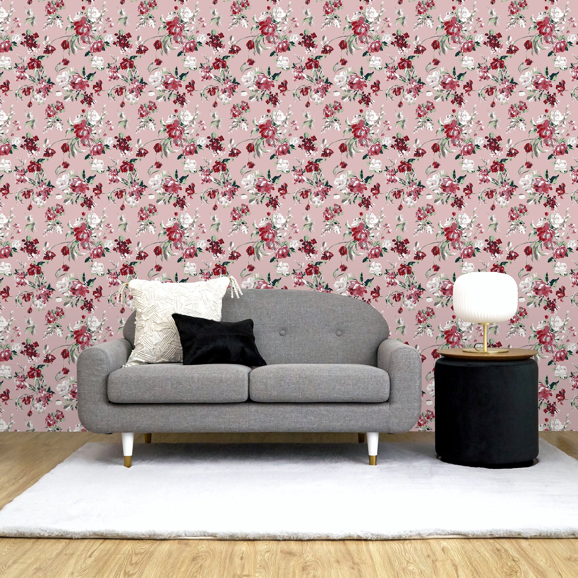 프랑프랑 일본 인테리어 리무버블 벽지 로제크 핑크