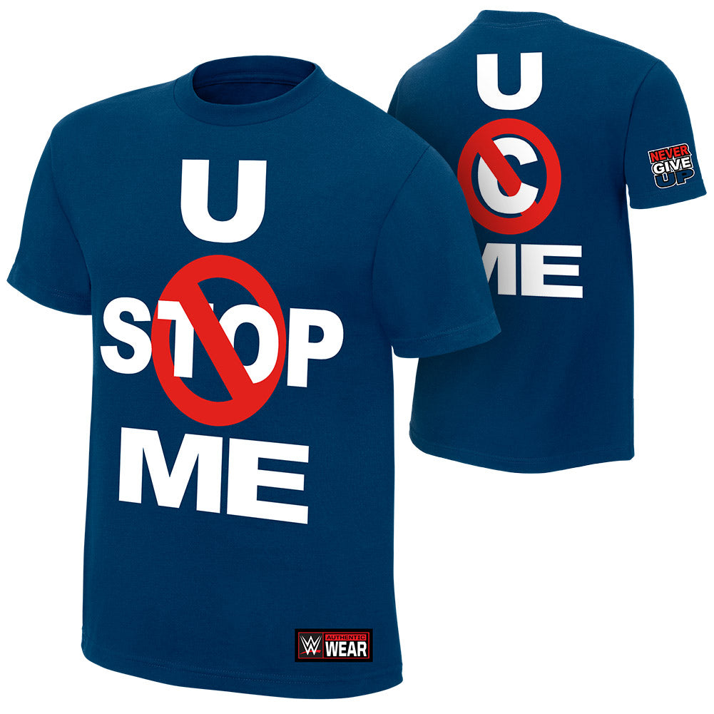 Wwe John Cena U Can T Stop Me Navy Authentic T Shirt Wrestlingstore Co Uk