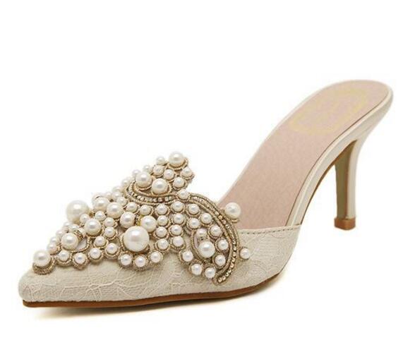 pearl beaded sandals