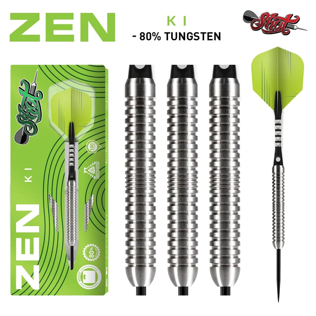 ZEN BUDO STEEL TIP DART SET-80%-TUNGSTEN BARRELS – Canada Billard