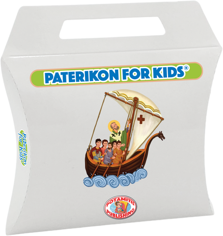 This pouch turns singular "Paterikon for Kids" books into sweet gifts that kids and their parents love! Perfect for a Church Feast, a baby shower, or a Holy Baptism. Order it with your favorite "Paterikon for Kids" books and get it at no extra charge.