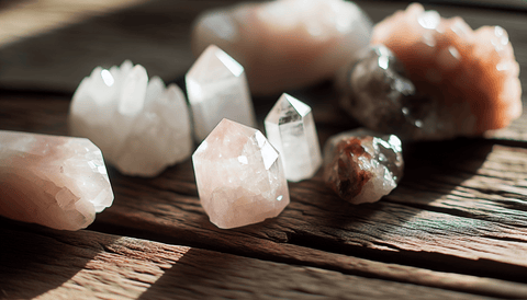 Variety of healing crystals