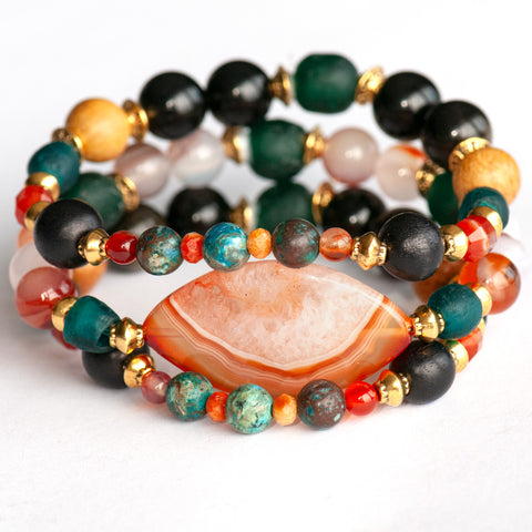Carnelian gemstone bracelet
