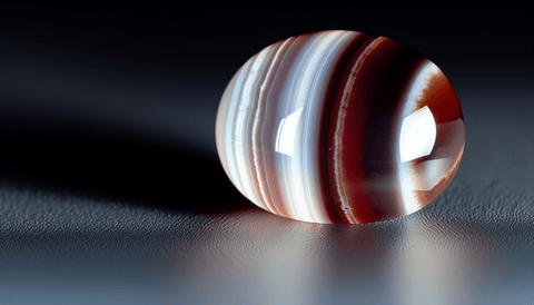 Sardonyx gemstone with unique banded appearance