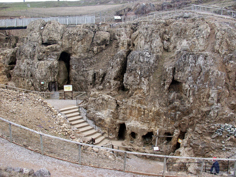 The entrance to the Neolithic era malachite mine complex on the Great Orme
