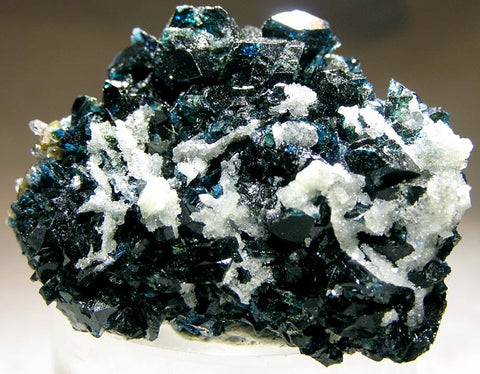 Locality: Rapid Creek, Dawson Mining District, Yukon Territory, Canada. A fine Rapid Creek combo specimen, with crystals to 0.5 cm of the classic very deep teal blue lazulite, in association with wardite and siderite. Photo By Rob Lavinsky, iRocks.com – CC-BY-SA-3.0, CC BY-SA 3.0, https://commons.wikimedia.org/w/index.php?curid=10122264