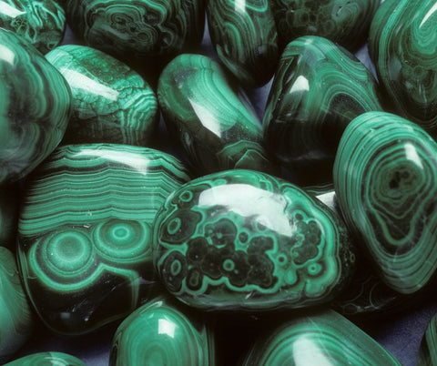 Malachite stones