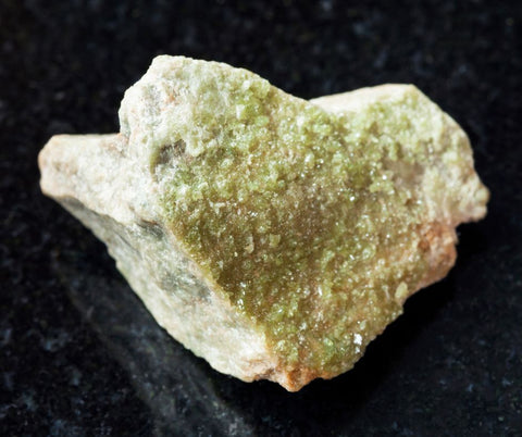 yellow green Vesuvianite crystals