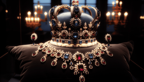 Historic royal jewelry with spinel gemstones