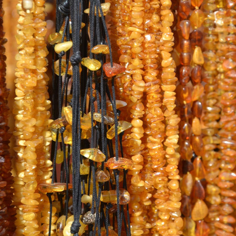 Amber beads strung for sale