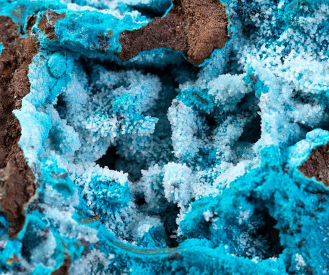 blue chrysocolla crystals