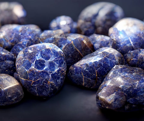 sodalite with a deep blue color