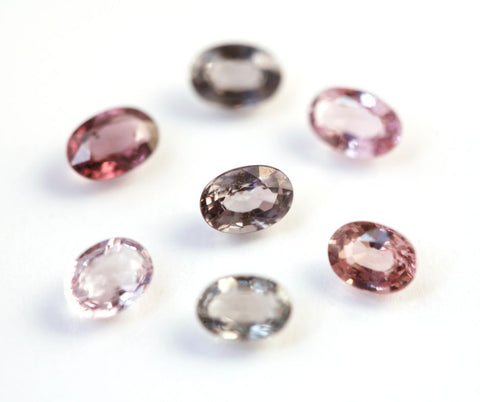 Assortment of colorful spinel gemstones