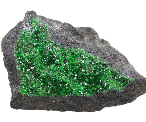 Uvarovite is a type of green garnet