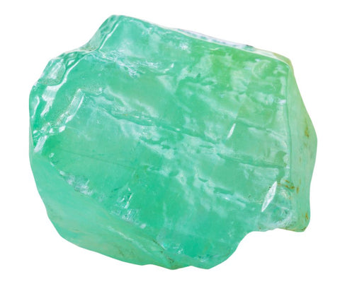 a bright green calcite crystal