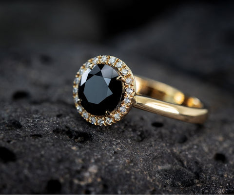 natural black diamonds are popular in jewelry