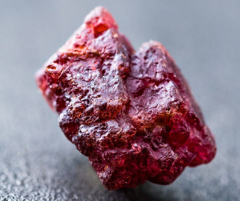 Ruby red spinel specimen