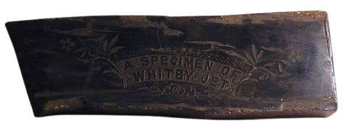 A Whitby Jet stone sample from the Whitby museum