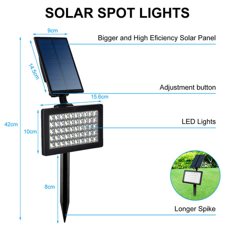 T-SUN 50 LEDs Solar Flood Lights