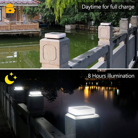 5x5 Solar post light changres during the day and lights up at night