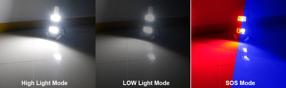 T-SUN Portable Work Lights - Light Modes