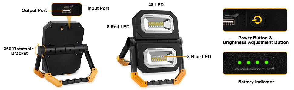 T-SUN led rechargeable portable work light