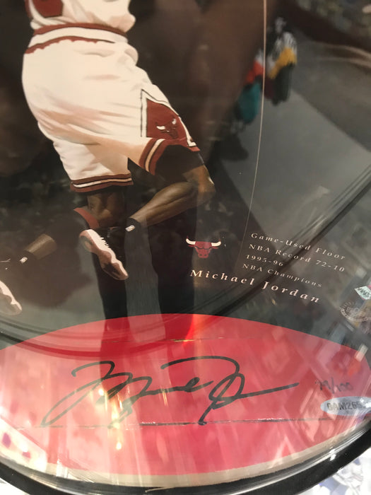 Michael Jordan Autographed Chicago Bulls Game Used Floor 79/100