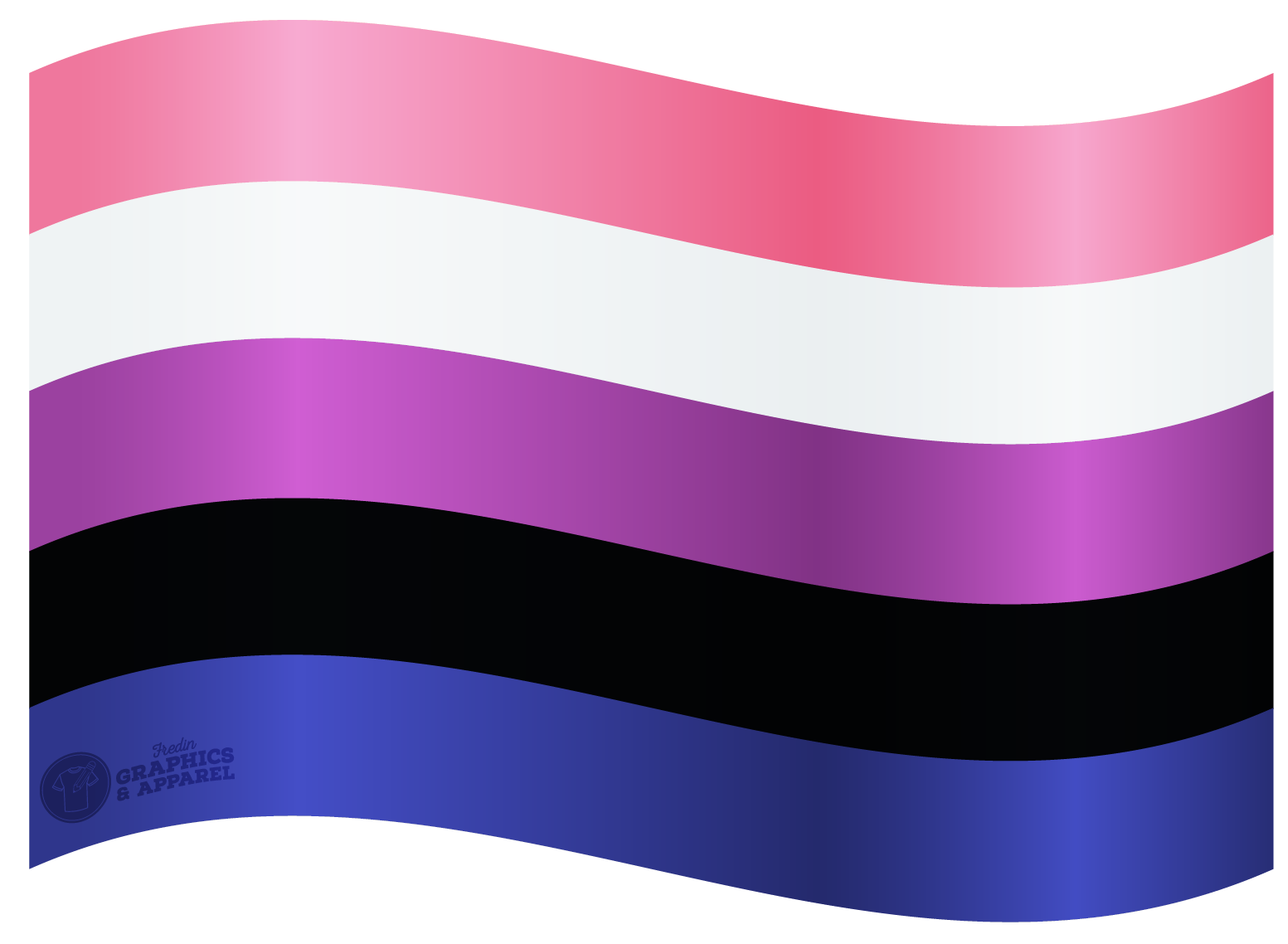Gender-fluid Flag Decal – Fredin Graphics & Apparel