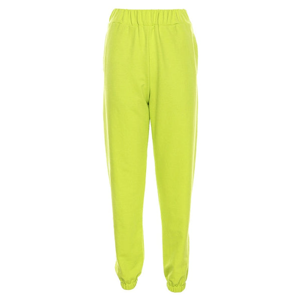 womens neon joggers