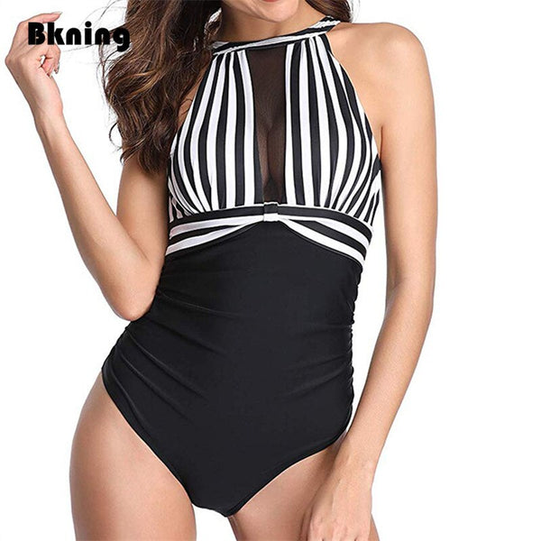 womens white high neck swimsuit