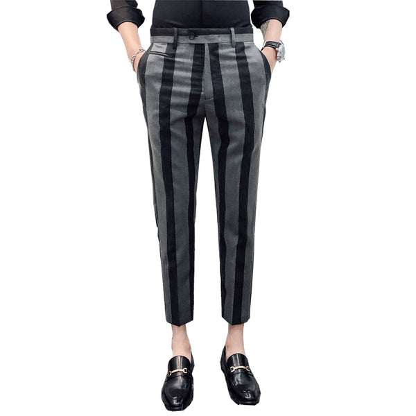 striped suit pants mens