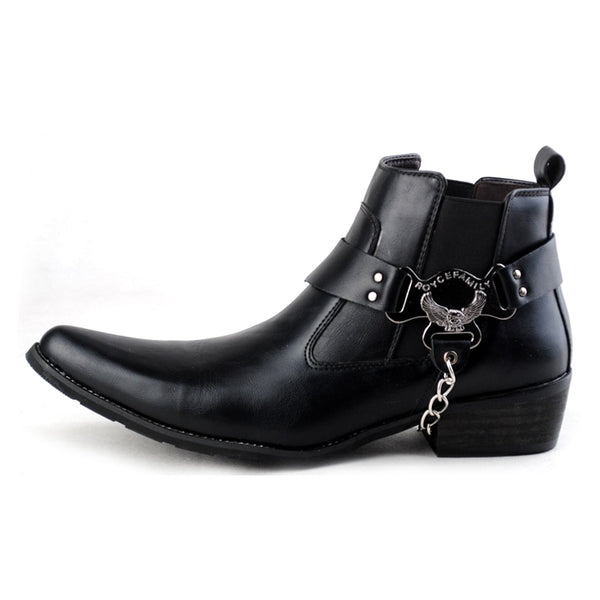 mens chelsea boots with chain