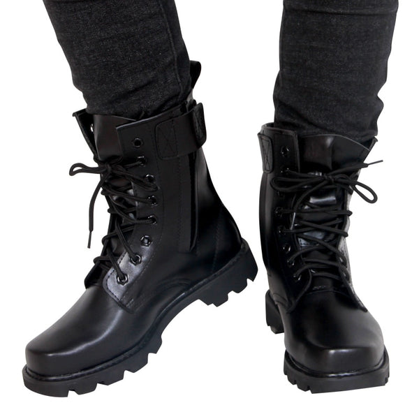 black combat boots mens fashion