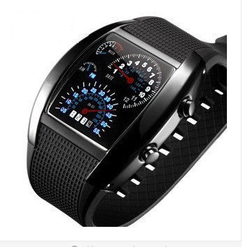 mens rubber led watch