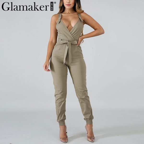 ladies khaki jumpsuit