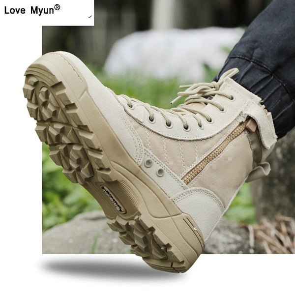 mens casual military boots