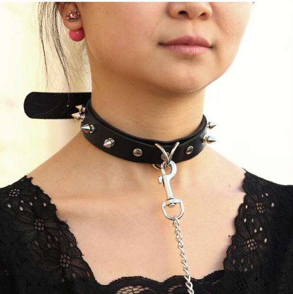 leash choker necklace