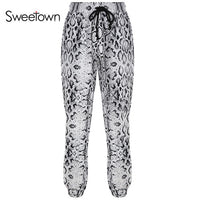 animal print joggers womens