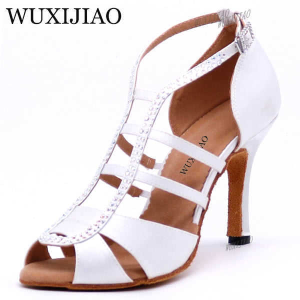 white latin dance shoes