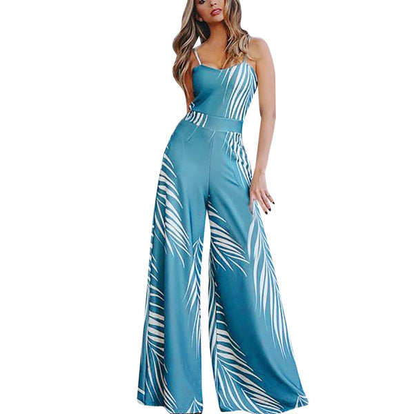 sleeveless wide leg jumpsuit