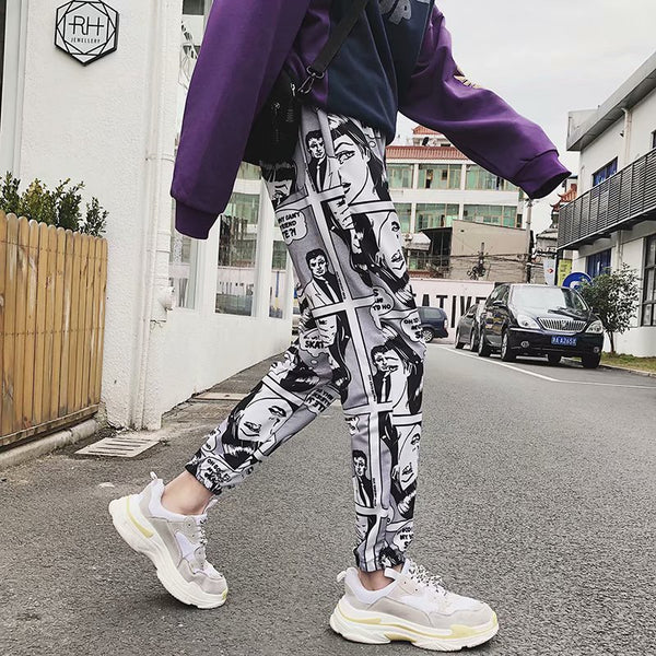 printed jogger pants mens
