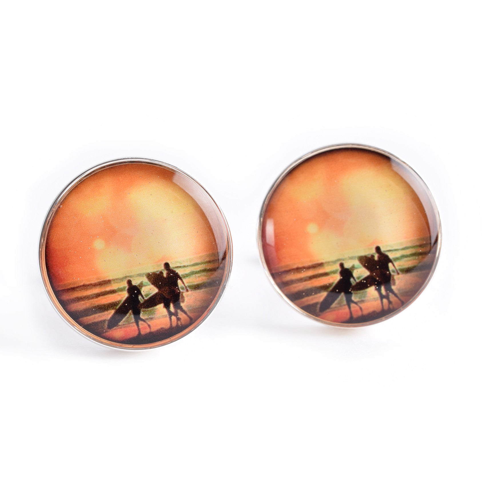 SURFER SUNSET CUFFLINKS