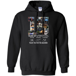 15 years of supernatural thank for the memories signature Hoodie