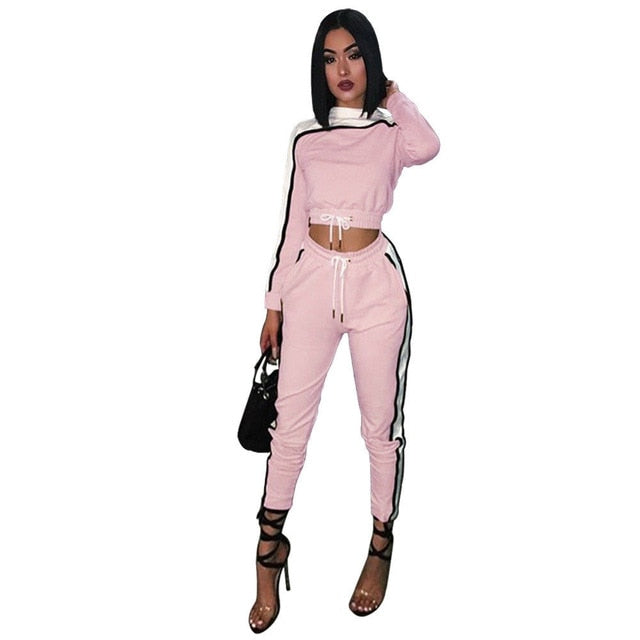 women's two piece jogger set